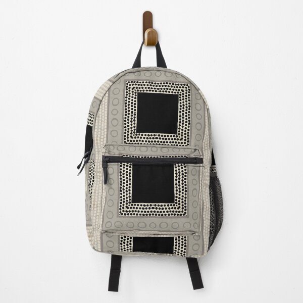 Item preview, Primitive Earth Tone Black Square Geometric Tile Design   designed and sold by Sue Zipkin.