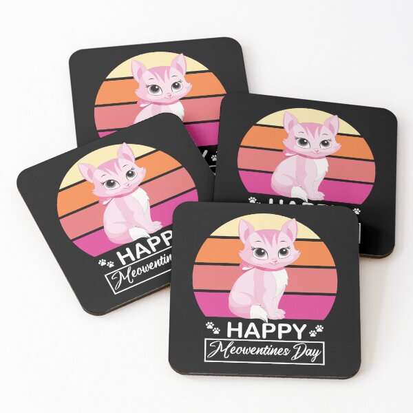 Item preview, Happy Meowentines Day Funny Sunset Cat Lovers Valentine's Day Art designed and sold by pedrored369.