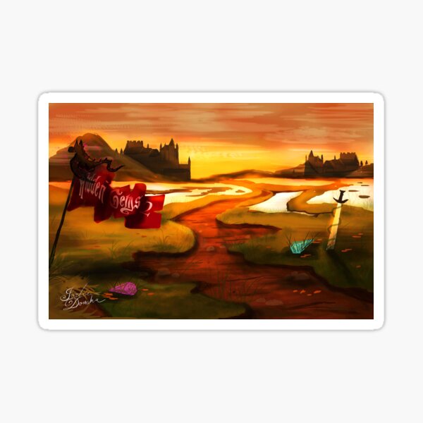 Video Game background Sticker