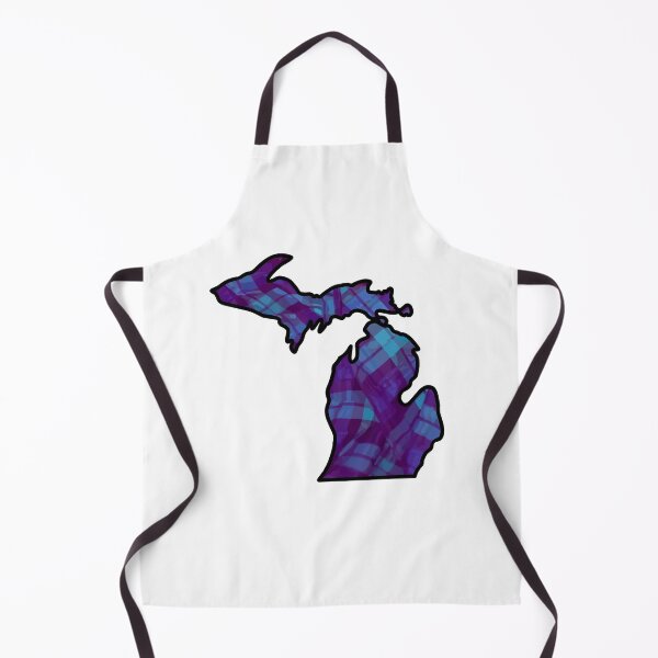 Aperçu de l'œuvre Michigan Color Block : Plaid violet plié créée et vendue par doodle-mittens.