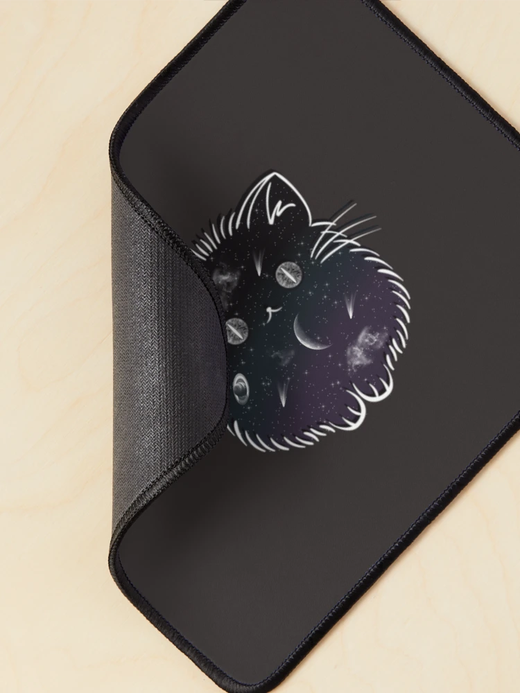 Thumbnail 2 of 5, Mouse Pad, Space kitty designed and sold by Raelynn-Ruddell.