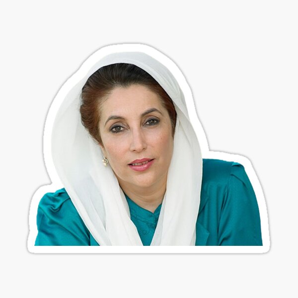 “Benazir bhutto " Sticker for Sale by NewMart | Redbubble