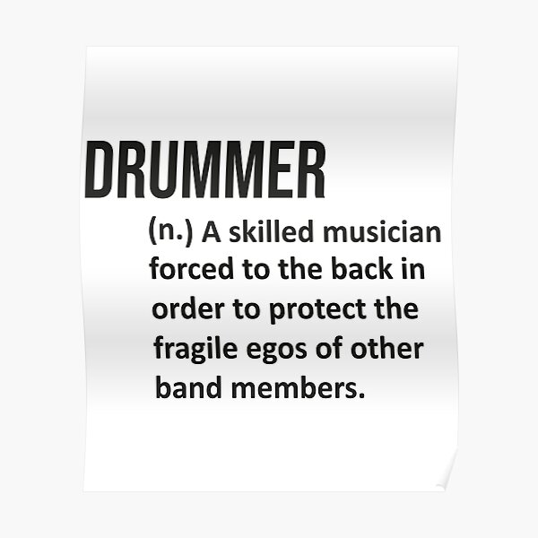 "Drummer Definition" Poster for Sale by DesignsForest Redbubble