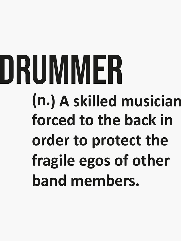 "Drummer Definition" Sticker for Sale by DesignsForest Redbubble