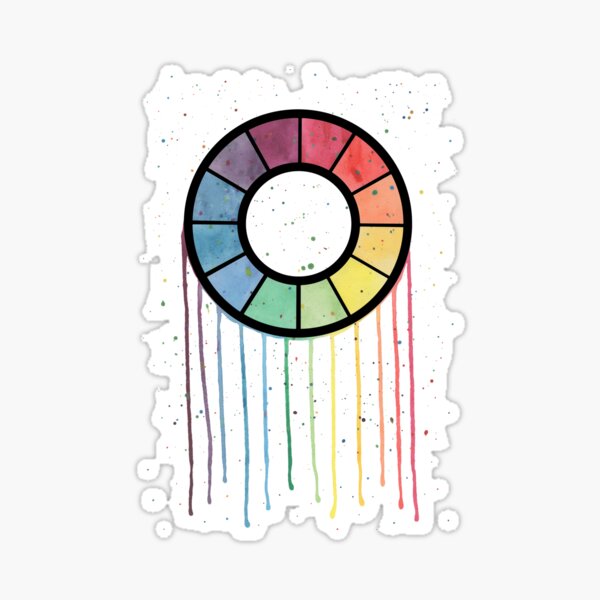Watercolor Color Wheel Sticker