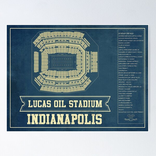Indianapolis Colts Lucas Oil Stadium Poster