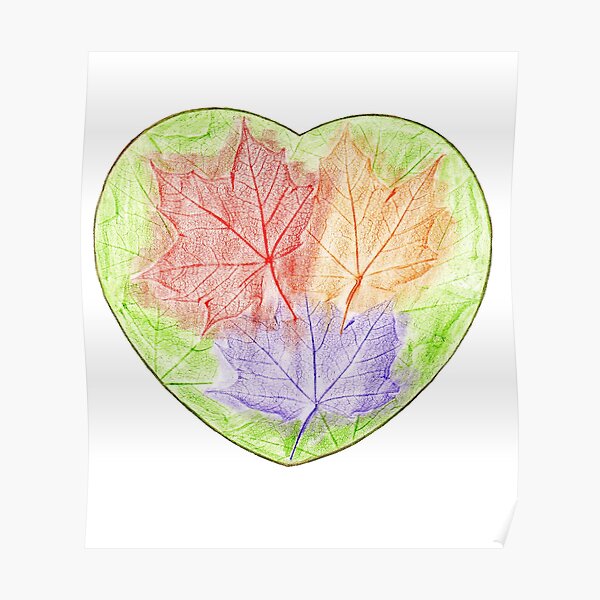 'Maple Leaf Heart' Poster