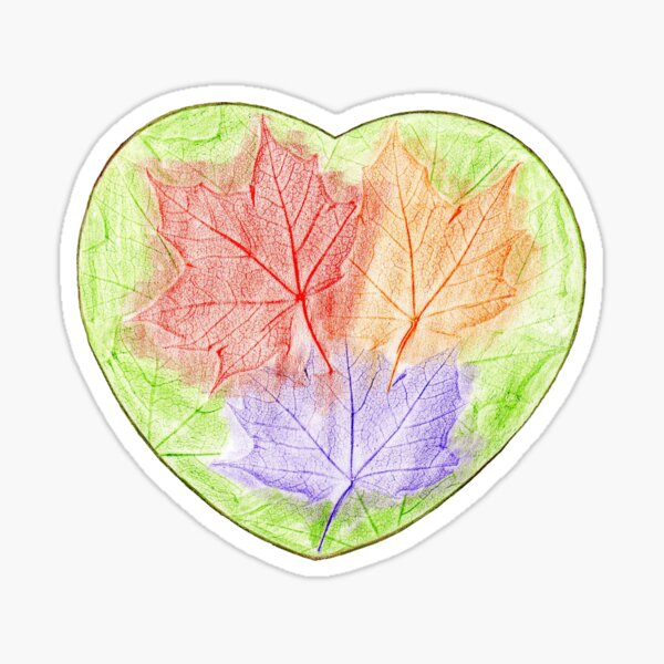 'Maple Leaf Heart' Sticker
