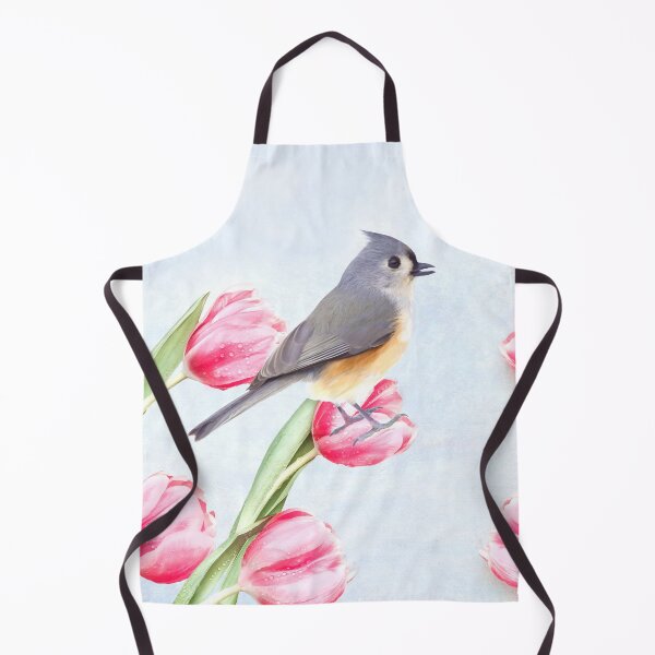 Item preview, Tufted Titmouse Bird in the Tulip Garden designed and sold by FineArtography.