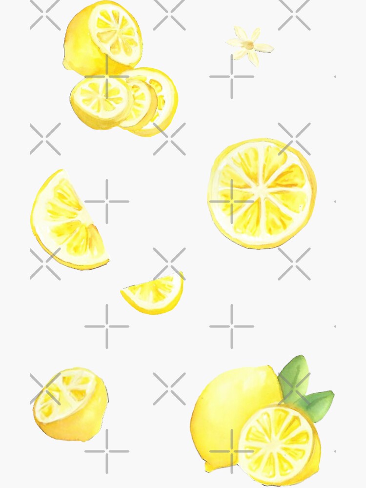 Imagen 3 de 3, Pegatina con la obra Muchos limones, diseñada y vendida por oliviajoan.