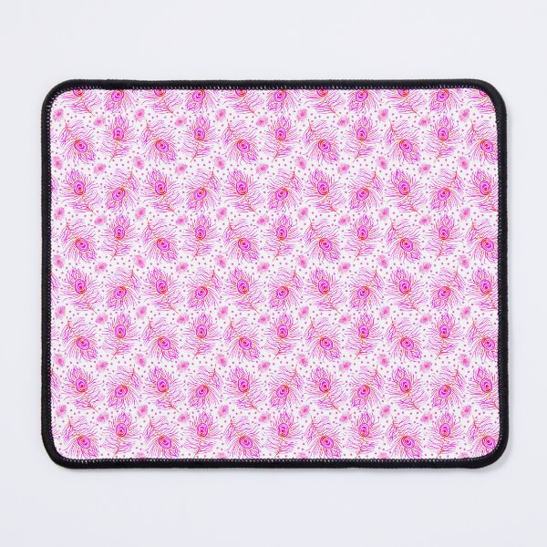 Item preview, Pink Peacock Feather on White Background designed and sold by MarcyBrennanArt.