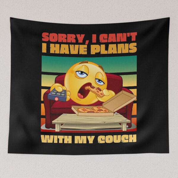 Item preview, Funny Omoji Couch Potato Design/ Sorry I Cant, I Have Plans With My Couch designed and sold by Designs By YL.
