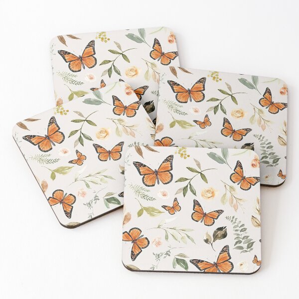 Item preview, Vintage Watercolor Butterflies Floral  designed and sold by LittleShop79.