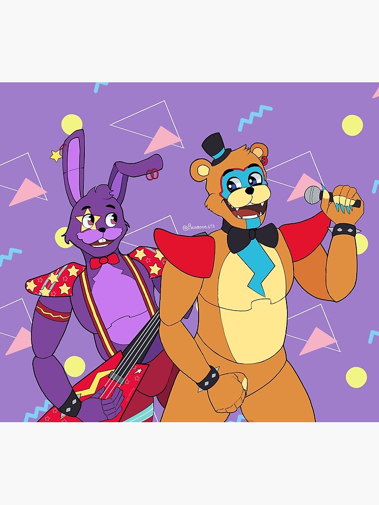 Fnaf Security Breach Glamrock Freddy And Glamrock Bonnie Photographic Print For Sale By 0736