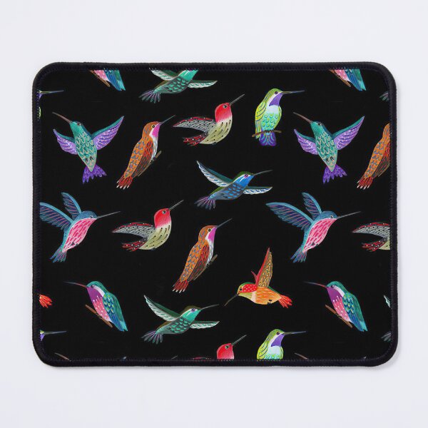 Item preview, Colorful Hummingbirds On Black designed and sold by LittleShop79.