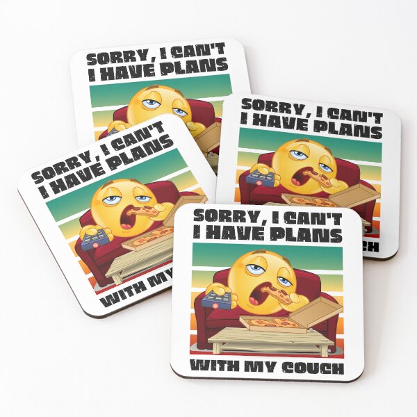 Item preview, Funny Omoji Couch Potato Design/ Sorry I Cant, I Have Plans With My Couch designed and sold by Designs By YL.