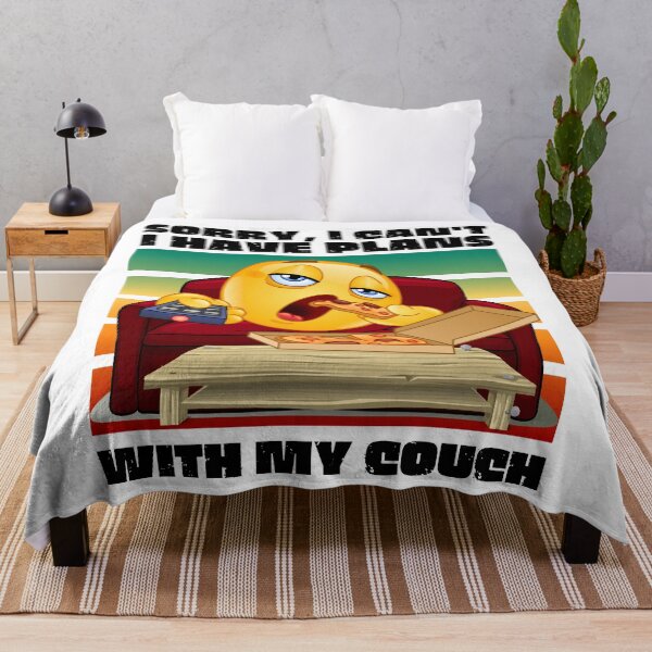 Item preview, Funny Omoji Couch Potato Design/ Sorry I Cant, I Have Plans With My Couch designed and sold by Designs By YL.