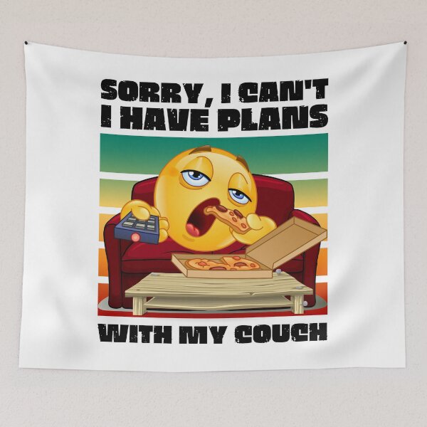 Item preview, Funny Omoji Couch Potato Design/ Sorry I Cant, I Have Plans With My Couch designed and sold by Designs By YL.