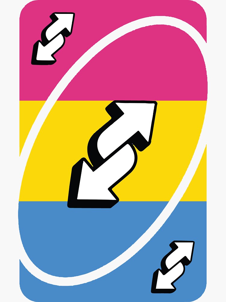 Pansexual Pride Uno reverse Sticker by Yuu667