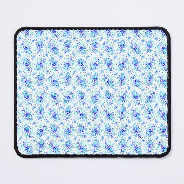 Item preview, Blue Peacock Feather on White Background designed and sold by MarcyBrennanArt.