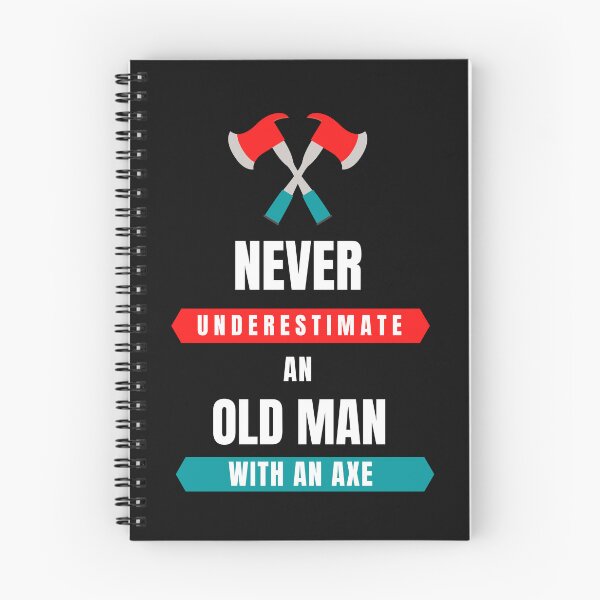 Item preview, Never Underestimate An Old Man With An Axe - Mighty Axe Warrior Vintage Design designed and sold by EnrichGraphics.