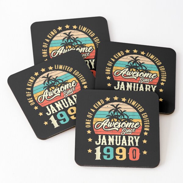 Item preview, Awesome Since January 1990 Vintage 32nd Birthday  designed and sold by mchargue12.