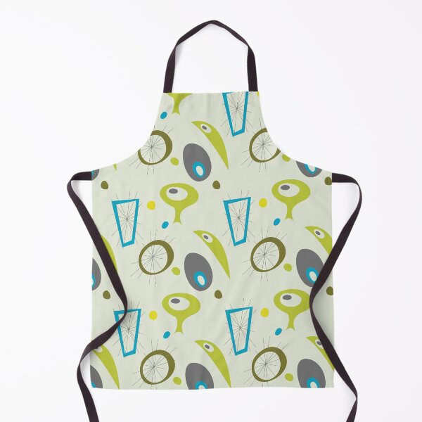 Item preview, Retro Mid Century Modern Atomic Abstract Alien in Green and Blue designed and sold by lovevisionkarma.