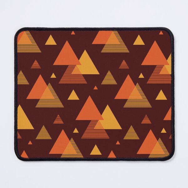 Item preview, Geometric Triangle Pattern Brown Orange Yellow designed and sold by ColorPopArtBoutique.