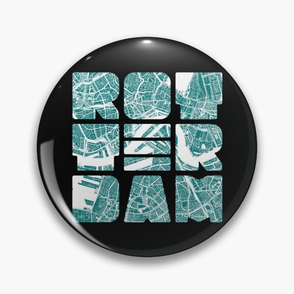 Item preview, Rotterdam Map Art Netherlands Holland Dutch Teal White designed and sold by cashewdays.