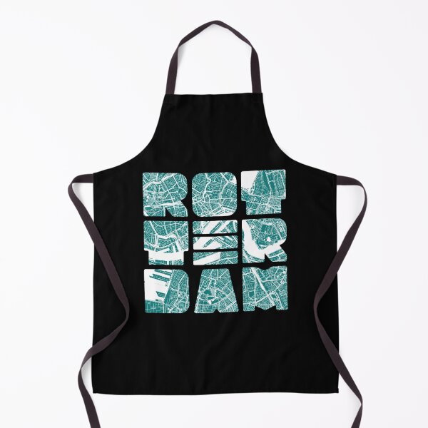 Item preview, Rotterdam Map Art Netherlands Holland Dutch Teal White designed and sold by cashewdays.