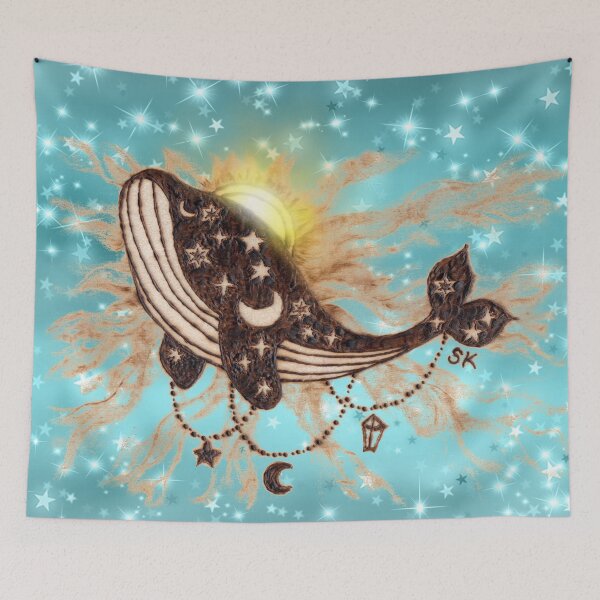Item preview, Cosmic Dreamer Whale Woodburn designed and sold by MoodyMuseArt.