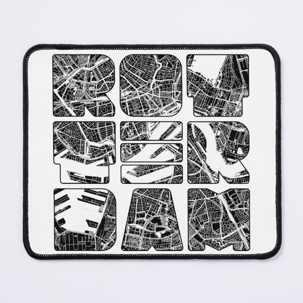 Item preview, Rotterdam Map Art Netherlands Holland Dutch Black White designed and sold by cashewdays.