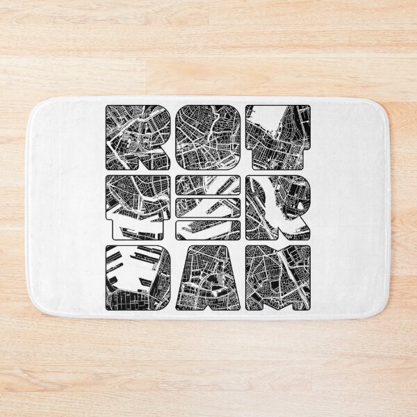 Item preview, Rotterdam Map Art Netherlands Holland Dutch Black White designed and sold by cashewdays.