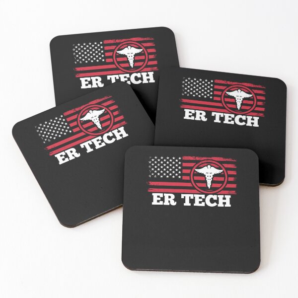 Item preview, ER Tech US Flag Emergency Room Technologists ER Technicians designed and sold by Dressed For  Duty.