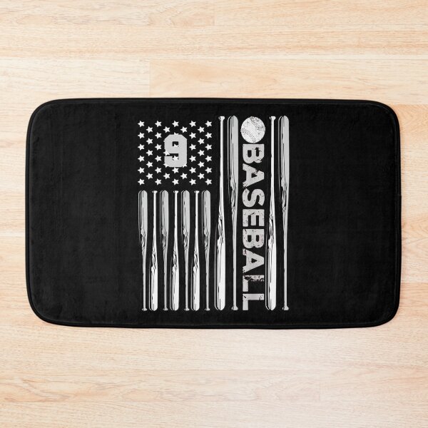 Item preview, Baseball White Bats Number 9 Nine Gray Usa Flag  designed and sold by mchargue12.