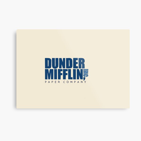 The Office - Dunder Mifflin Paper Company Logo - Light Blue | Metal Print