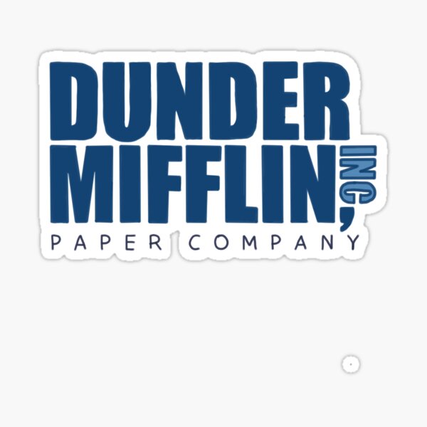 Dunder Mifflin Logo - B/W Sticker | Sticker