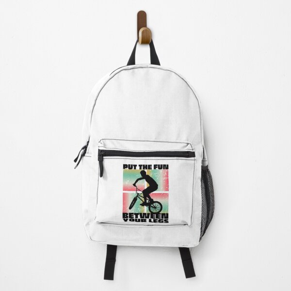 Item preview, Funny Cycling Pun/ Put The Fun Between Your Legs/ Bicycle Design- White designed and sold by Designs By YL.