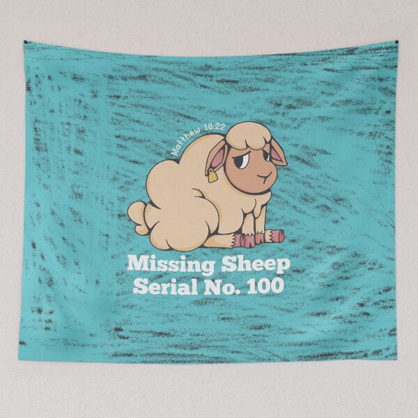 Item preview, Missing Sheep Serial Number 100 - Bible Matthew 18 Verse 22 Parable of The Lost Sheep designed and sold by MJDezigns.