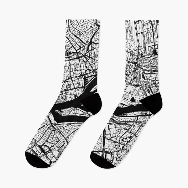 Item preview, Rotterdam City Street Map Art Cartography Black White designed and sold by cashewdays.