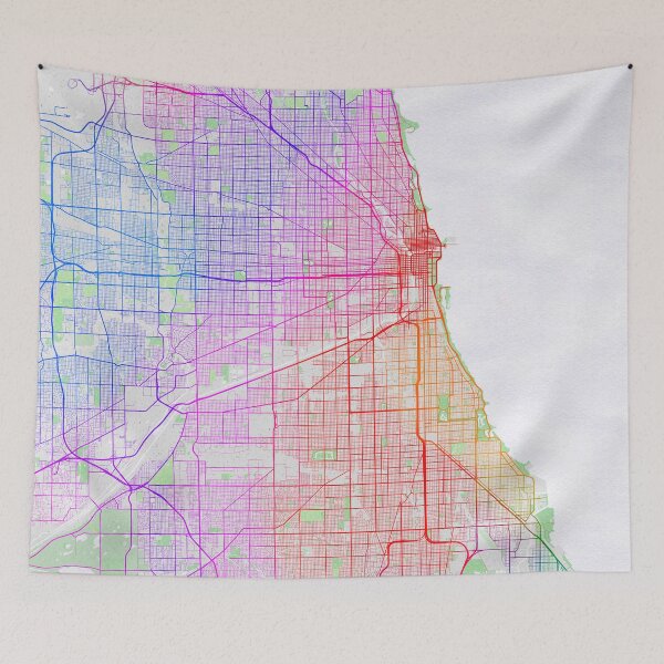 Item preview, Chicago City Map of Illinois, USA - Colorful designed and sold by deMAP.