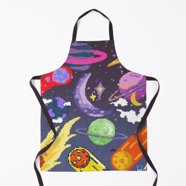 Item preview, Video game style space scene planets asteroids meteors designed and sold by greeneggsandbam.