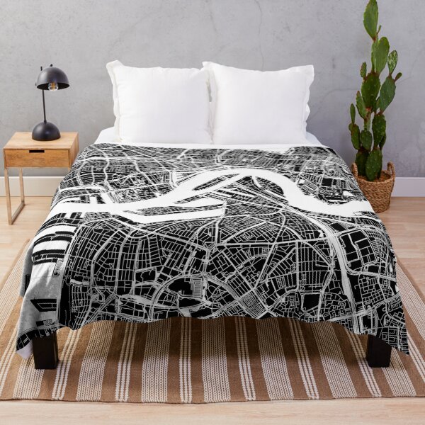 Item preview, Rotterdam City Street Map Art Cartography White Black designed and sold by cashewdays.