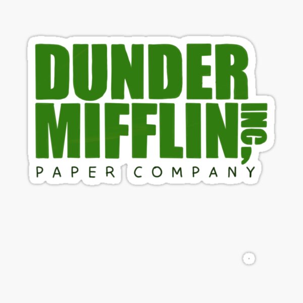 Dunder Mifflin Paper Company Blue Vinyl Sticker - Official The Office  Merchandise