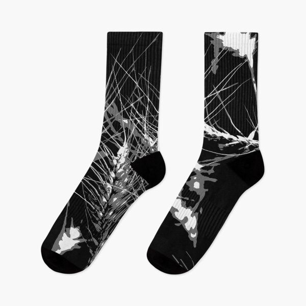 Item preview, Minimal Abstract Botanical wild Grass in black and white designed and sold by jeanyun48.
