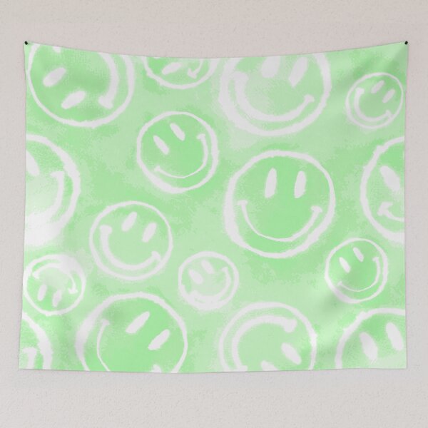 Aperçu de l'œuvre Green Tie-Dye Smileys créée et vendue par Carolina Diaz.