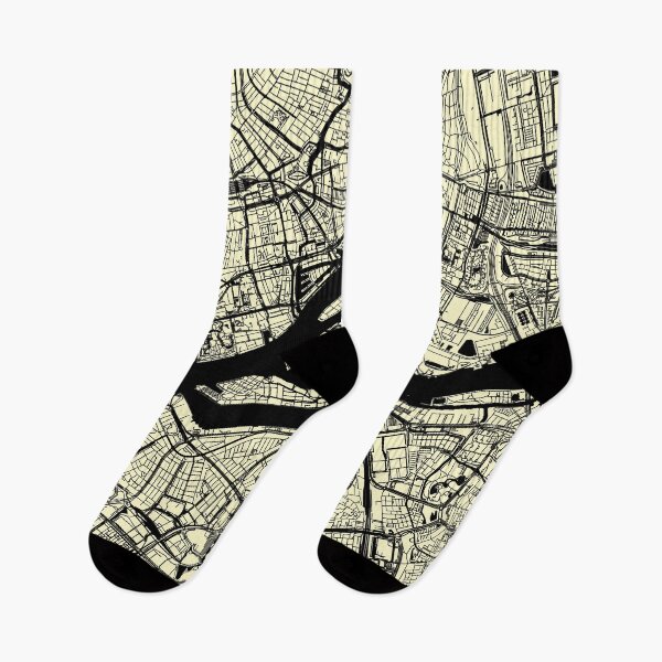 Item preview, Rotterdam City Street Map Art Cartography Yellow Black designed and sold by cashewdays.