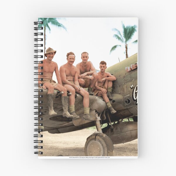 Item preview, RNZAF airmen on the wing of P-40N Kittyhawk NZ3148 'Gloria Lyons' designed and sold by Rarity-Color.