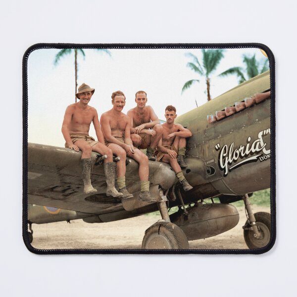 Item preview, RNZAF airmen on the wing of P-40N Kittyhawk NZ3148 'Gloria Lyons' designed and sold by Rarity-Color.