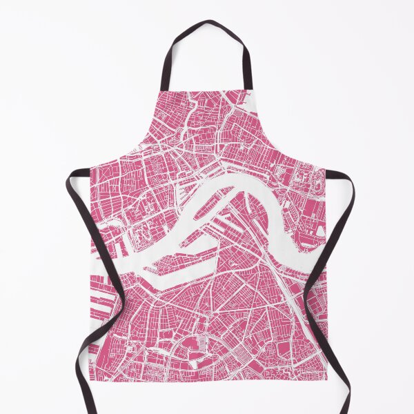 Item preview, Rotterdam City Street Map Art Cartography Pink White designed and sold by cashewdays.
